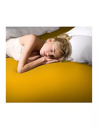 FORMESSE | Jersey-Spannleintuch "Bella Donna" 140/200 cm - 160/220 cm (Weiss) | gelb